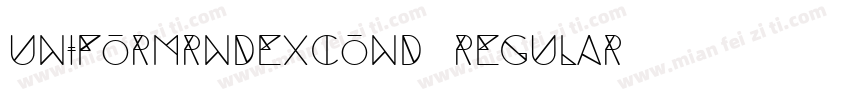 UNIFORMRNDEXCOND REGULAR字体转换
